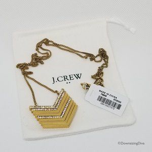 J. Crew Factory Gold Reversible Chevron pendant necklace